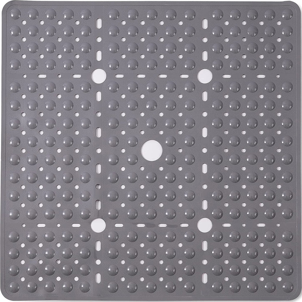 Tapis de salle de bain carré anti-dérapant Rug Toilette Suction-tasse Pad pied avec trous de drainage