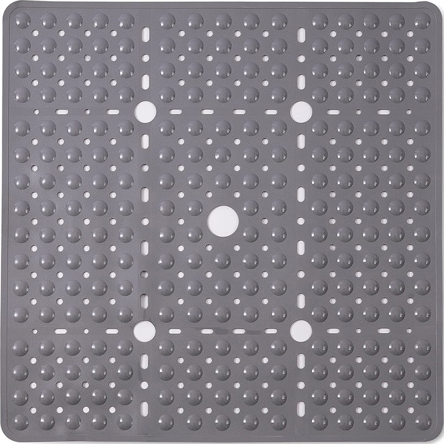 Tapis de salle de bain carré anti-dérapant Rug Toilette Suction-tasse Pad pied avec trous de drainage