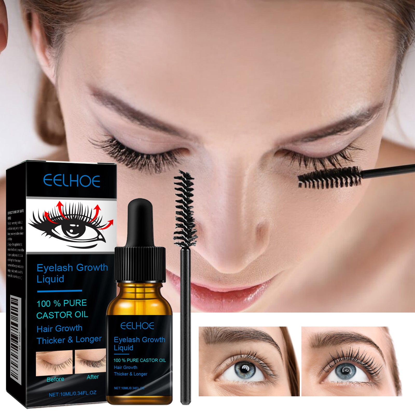 Sérum à cils d'huile de ricin