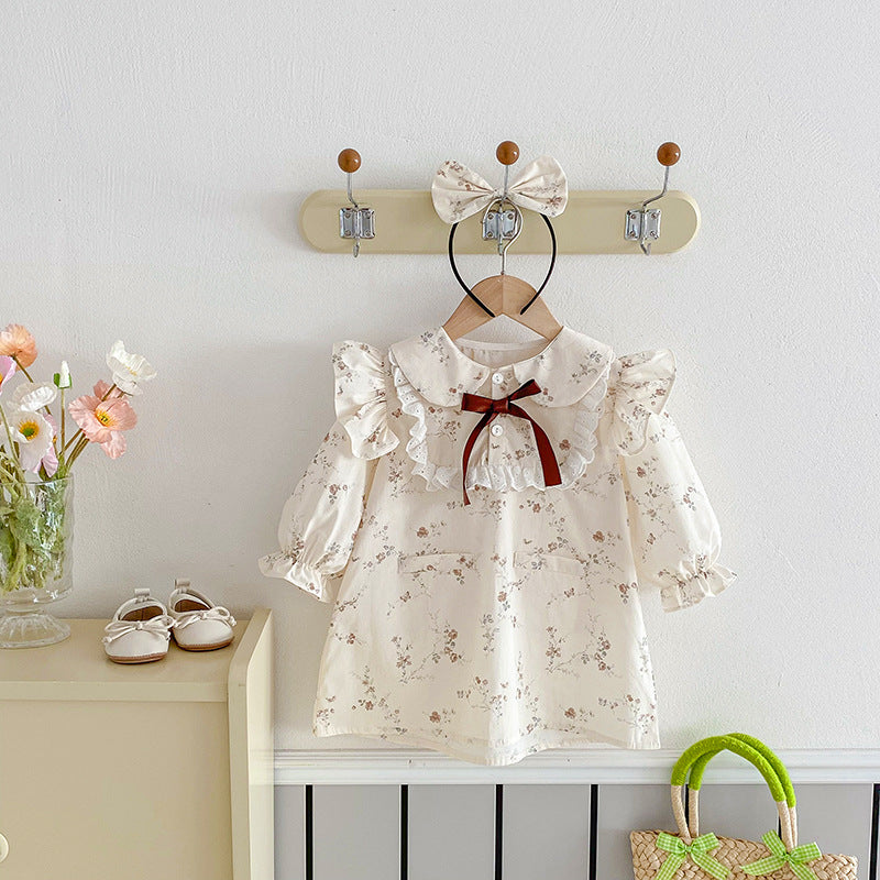 Vêtements pour bébés Robe de dentelle volante pour bébés