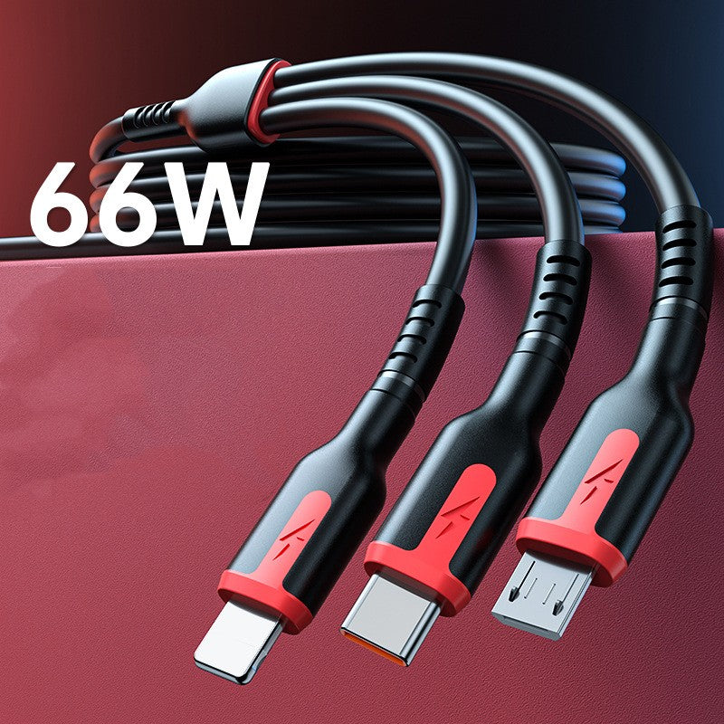 Câble de données à charge rapide One Drag Three 66W Braided USB