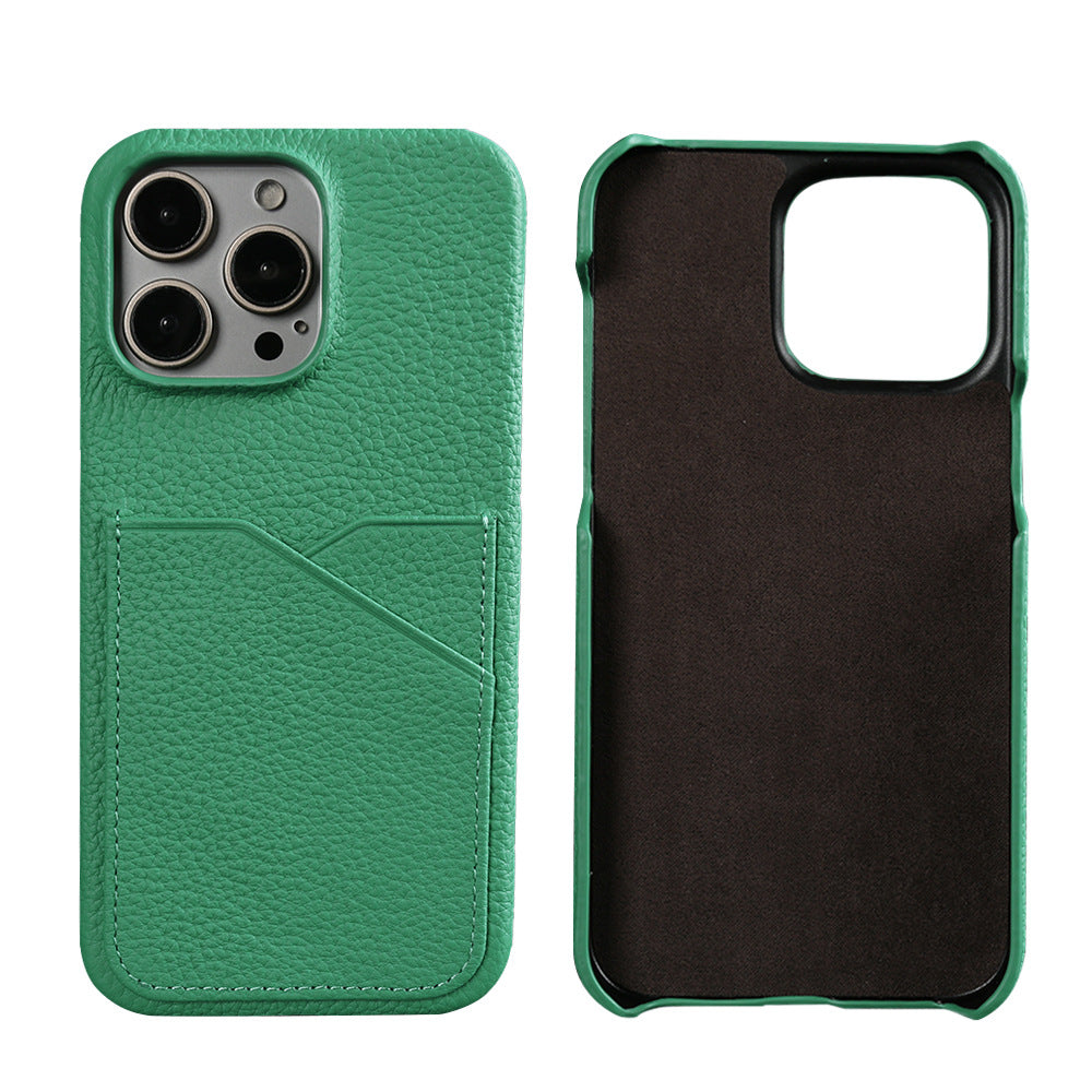 Boîte de téléphone en cuir couleur de la carte