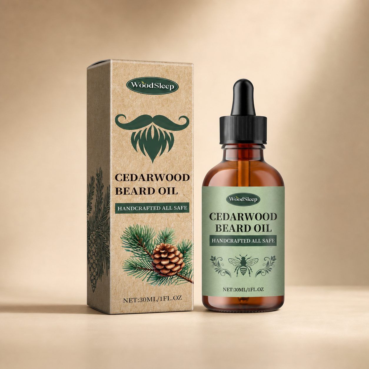 WOODSLEEP huile de conditionnement de la barbe