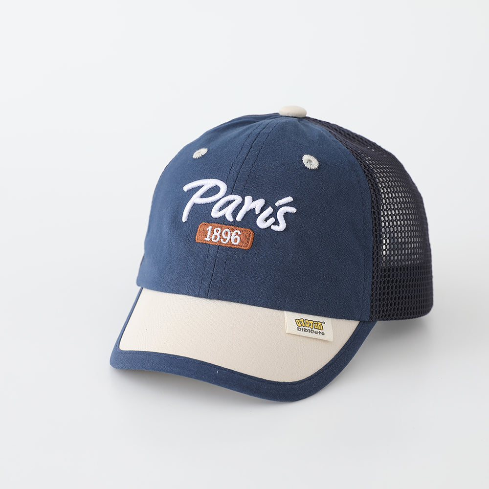 Lettre brodée d'été pour enfants multicolores 1896 Mesh Respirant Casquette de baseball pour Bab