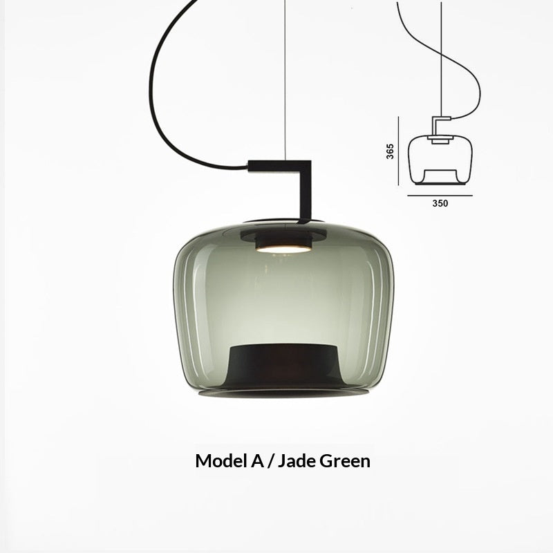 Lampe pendentif en verre de style nordique