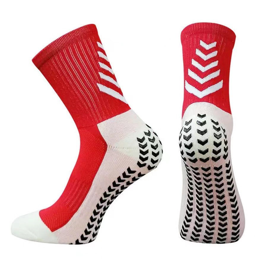 Chaussettes athlétiques mi-calf pour hommes pour course antidérapante Silicone épaissie