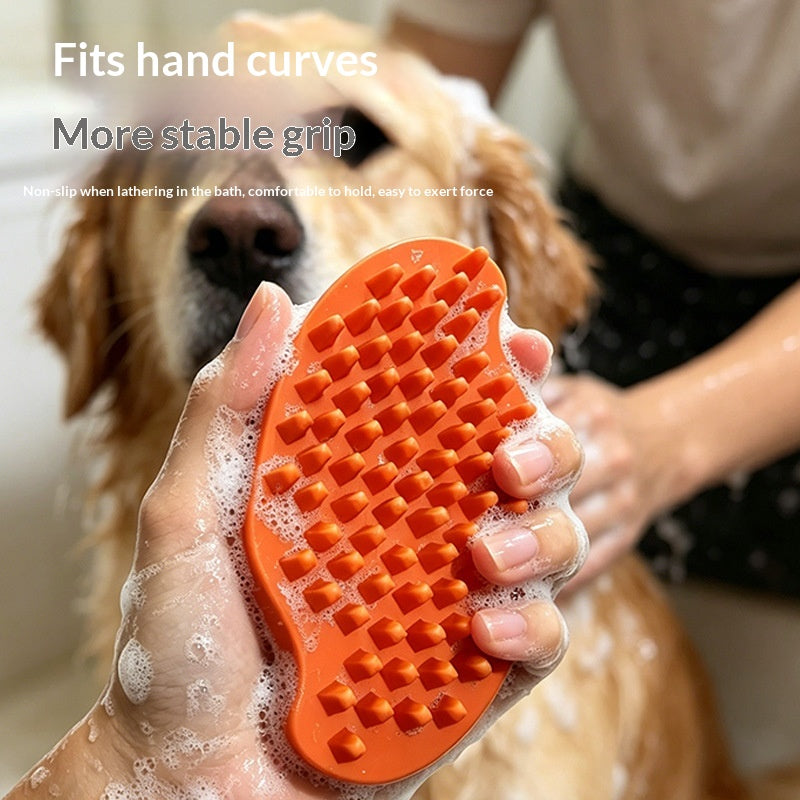 Brosse de bain pour animaux de compagnie Brosse de massage double-soudage
