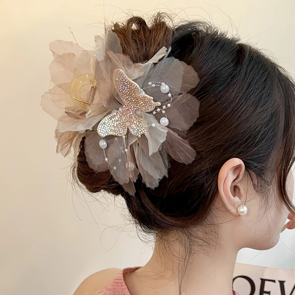 Élégante Bow élégant Updo Shark Clip cheveux accessoire