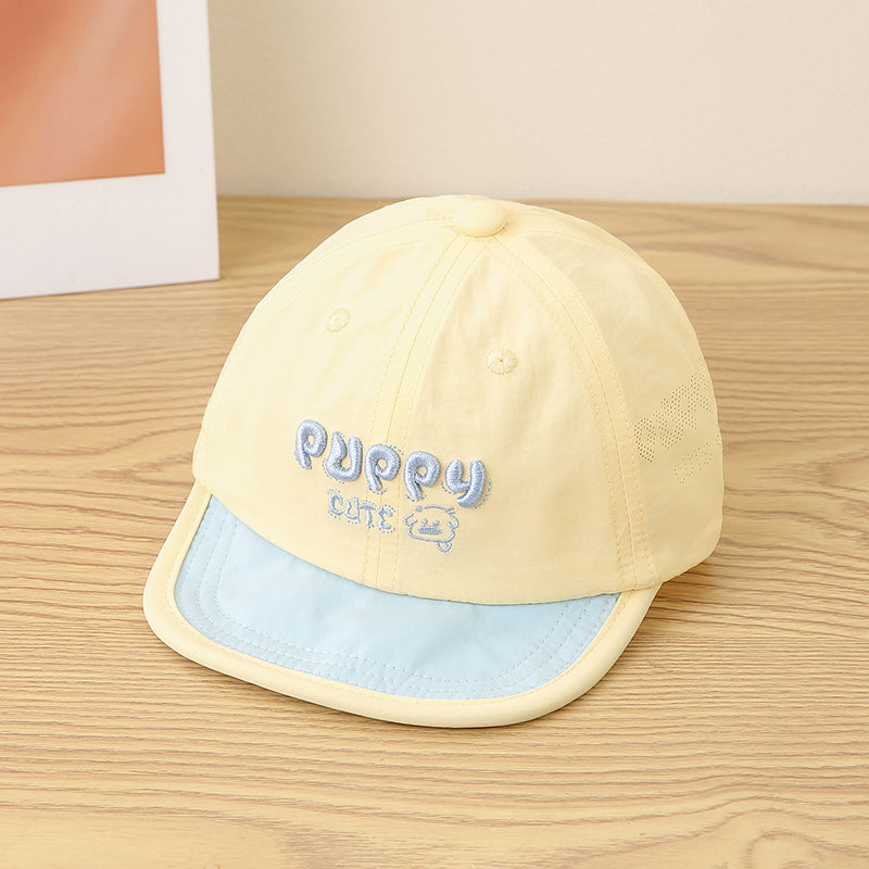 Casquette de baseball multicolore pour enfants avec motifs de lettres cartoonish et emb