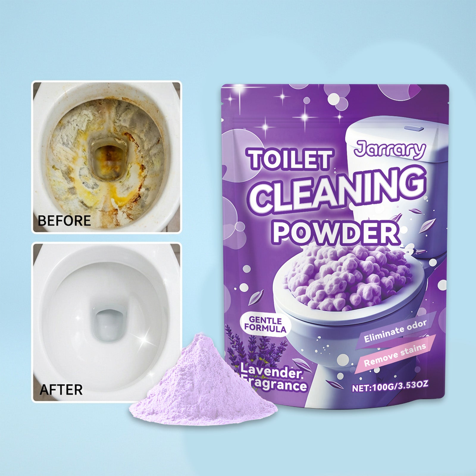 Poudre de nettoyage des toilettes 1 00g-1bag