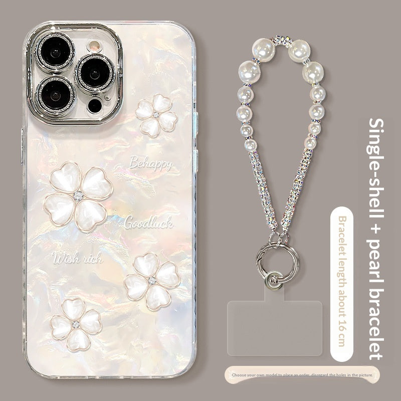 Housse de protection pour téléphone irisé de luxe à quatre bras