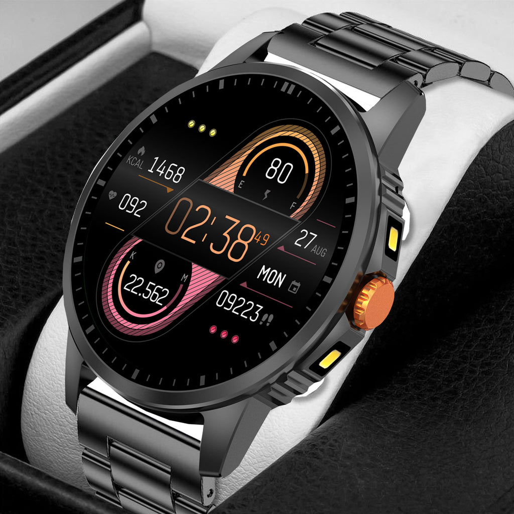 V5 Smartwatch écran rond avec double lampe de poche et Bluetooth