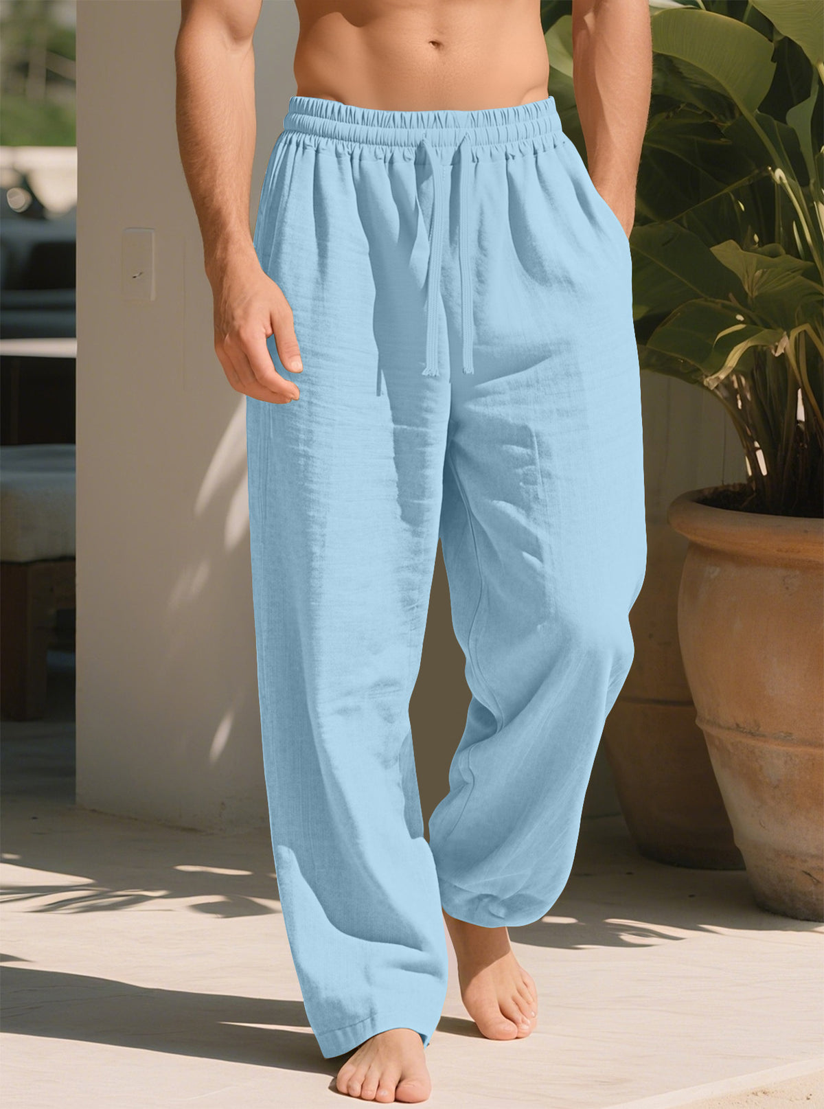 Loose Straight Casual Plus Taille Respirant Pantalons à séchage rapide
