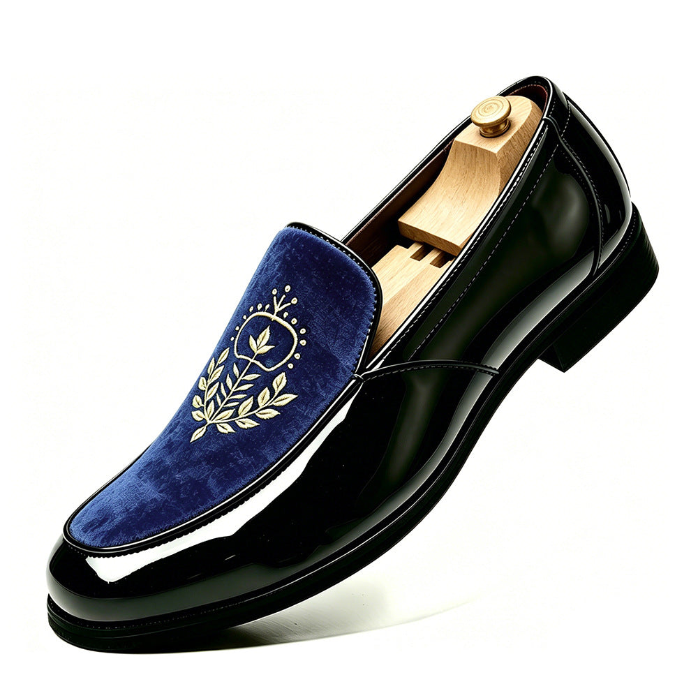 Chaussures homme brodées à clips en grandes tailles