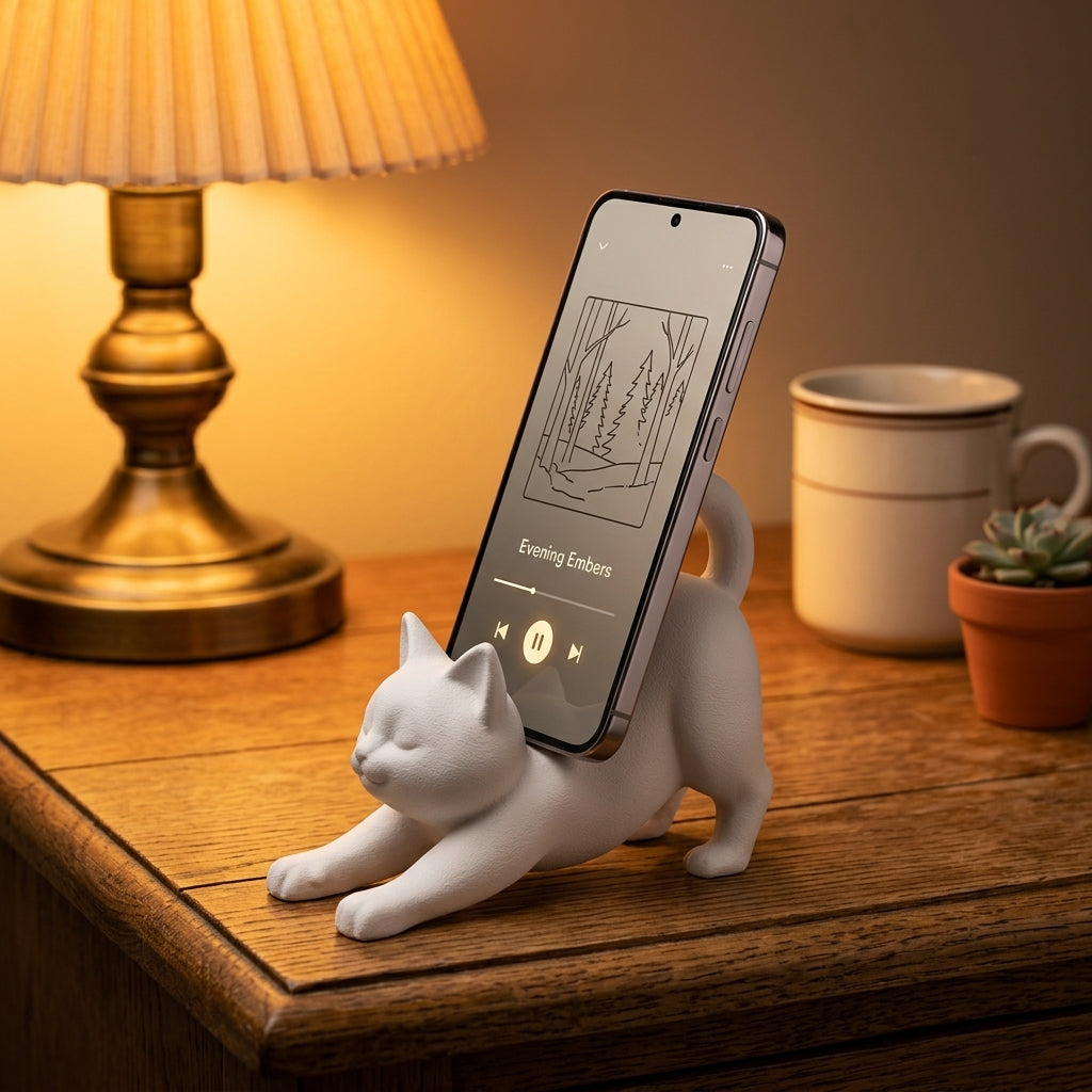 Support de téléphone en forme de chat mignon