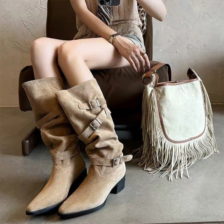 Bottes de genou-haut pour femmes