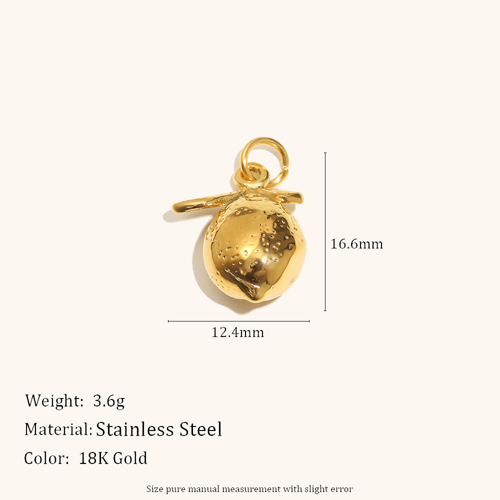 Croissant Donut Ice Cream Pendentif acier inoxydable