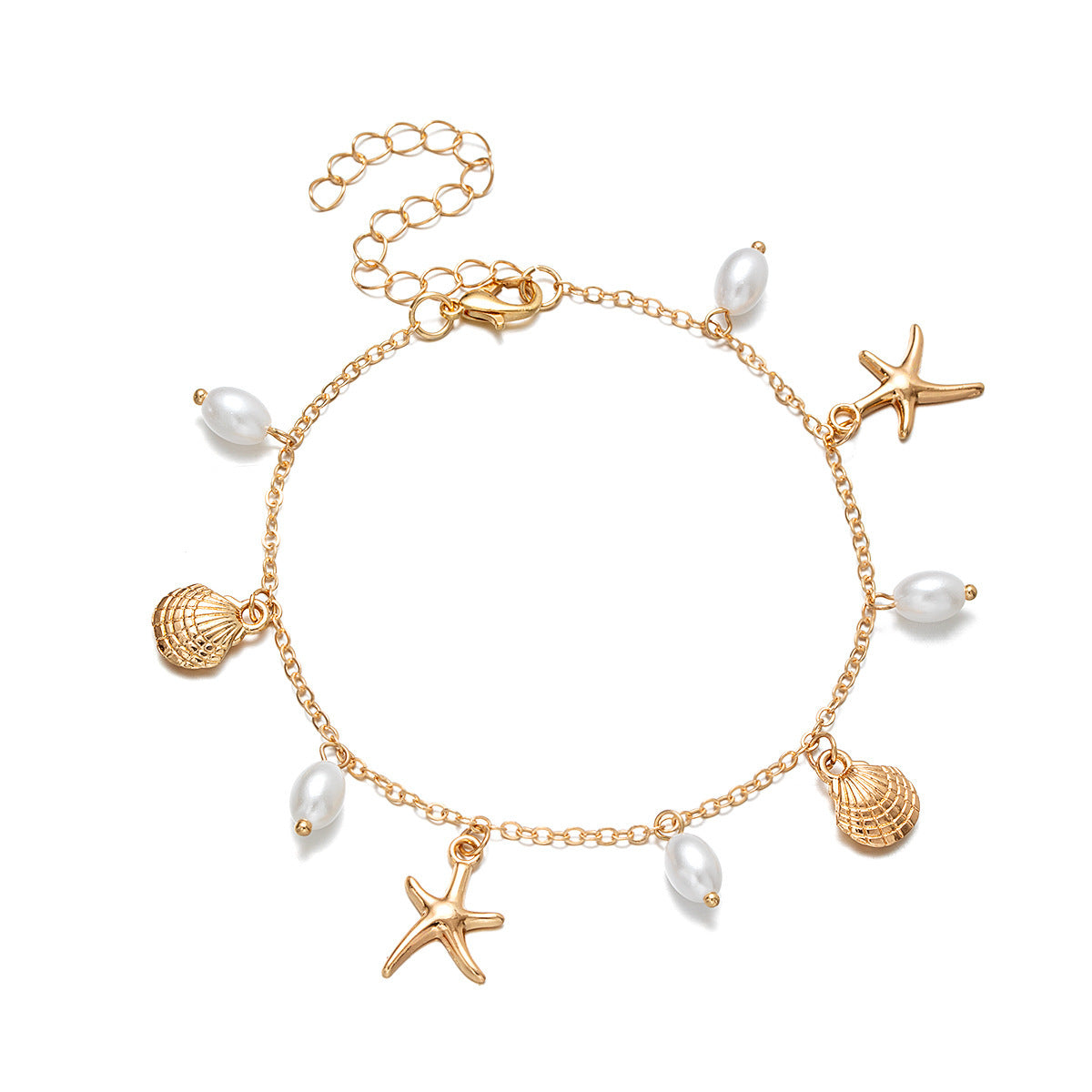 Alliage réglable Pendentif Starfish Anklet pour les femmes