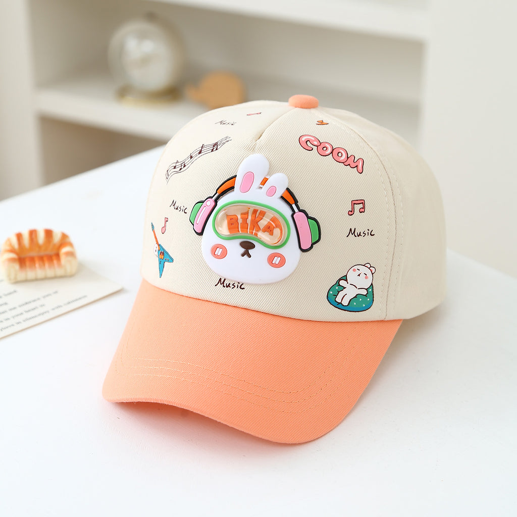 Musique de dessin animé pour enfants Rabbit Super mignon imprimé et coloré Casquette de baseball pour bébés