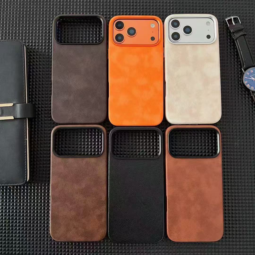 Boîte de téléphone en cuir véritable magnétique Drop Proof