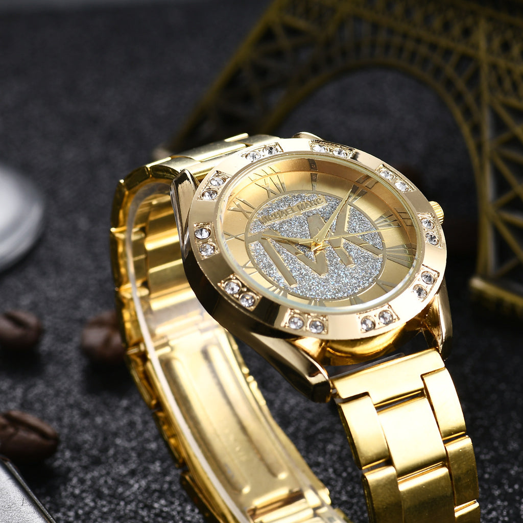 Mode Casual Quartz Montre Starry acier inoxydable