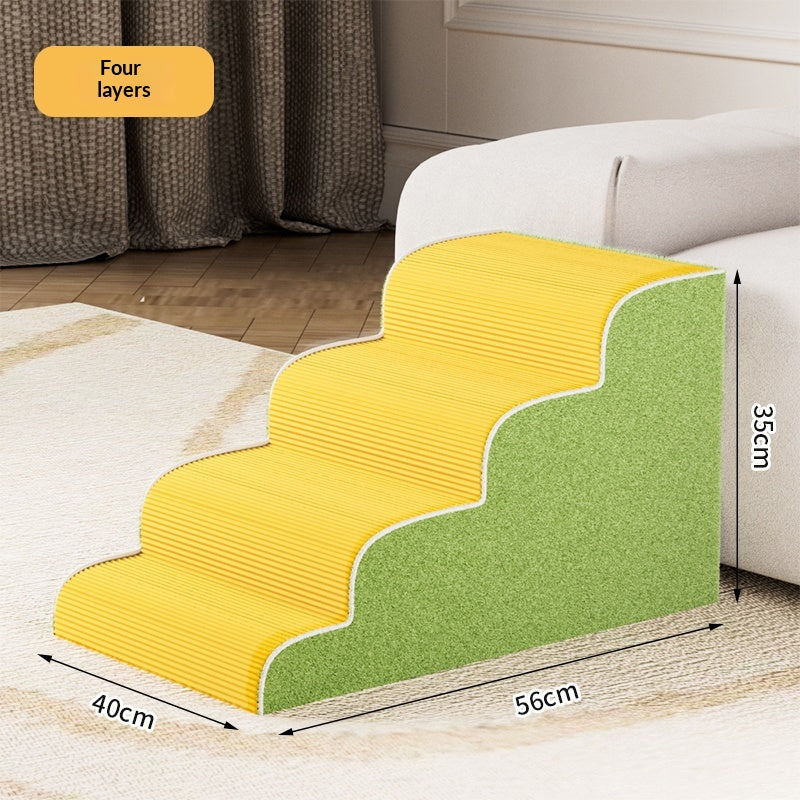Dog stairs with steps, easy access to bed and sofa
