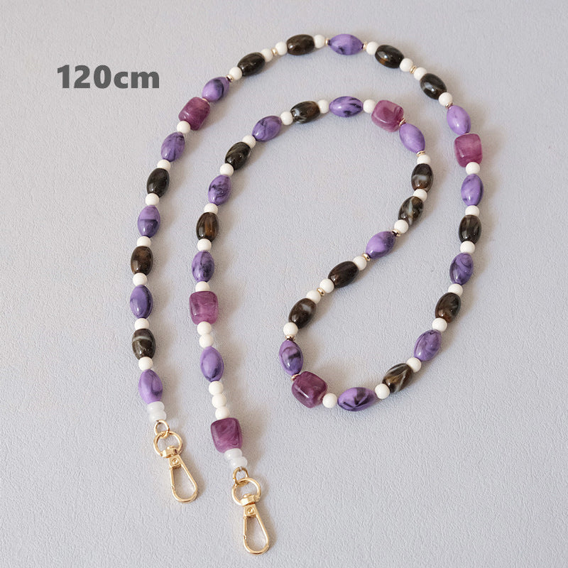 Accessoires de chaîne de perles colorés tout-match