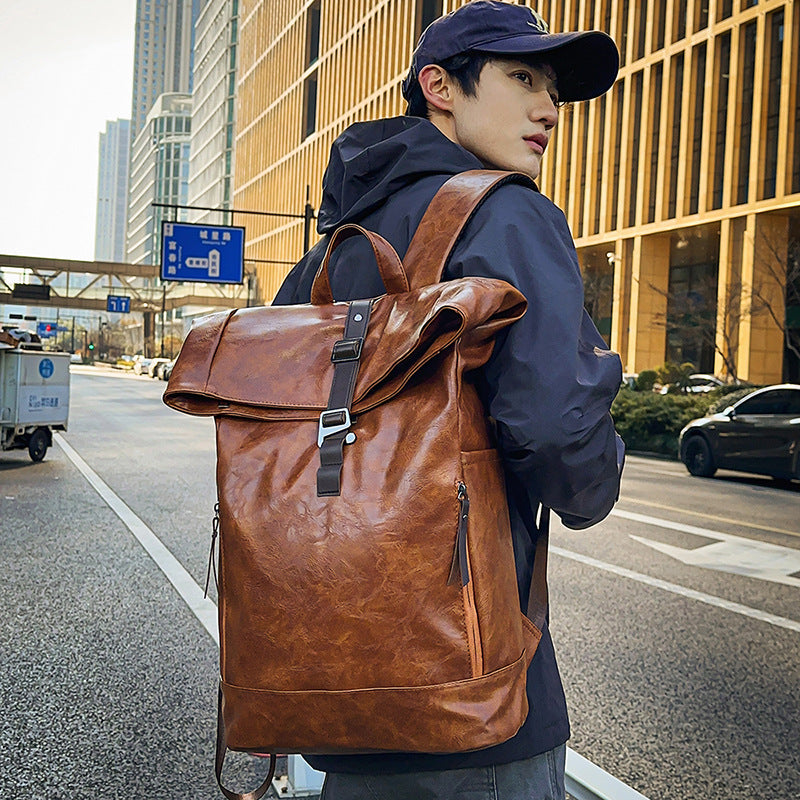 Sac à dos pour hommes Sac à dos pour ordinateur grande capacité Etanche Solide Couleur Voyage pour femmes