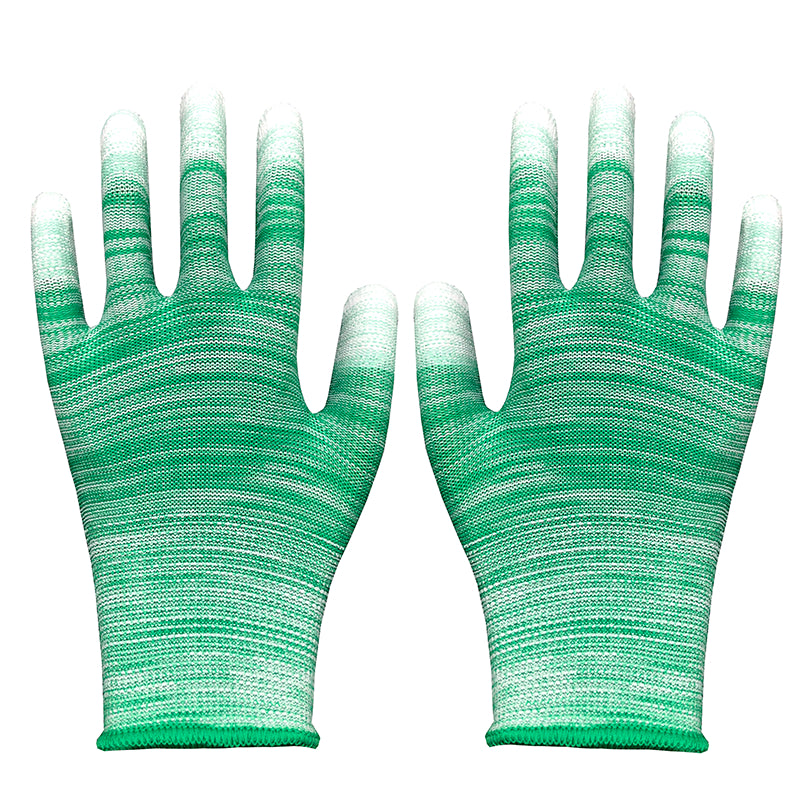 Protection du travail Gants de sécurité en nylon coloré PU