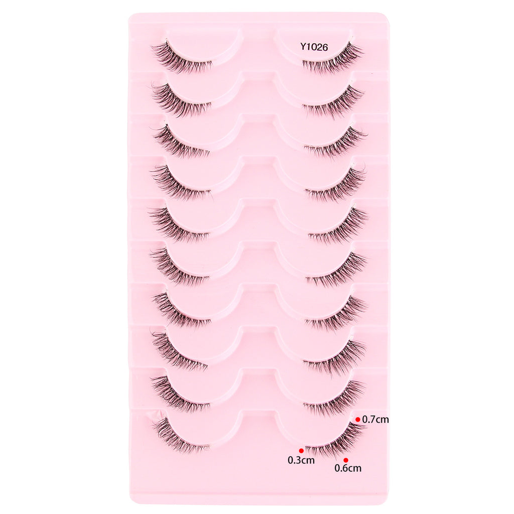 Femmes Portable Européen et style américain Sheer demi-longueur faux cils