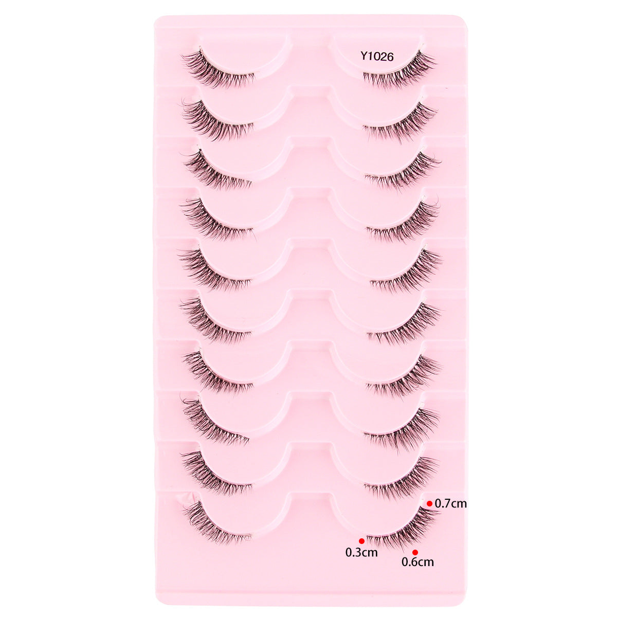 Femmes Portable Européen et style américain Sheer demi-longueur faux cils