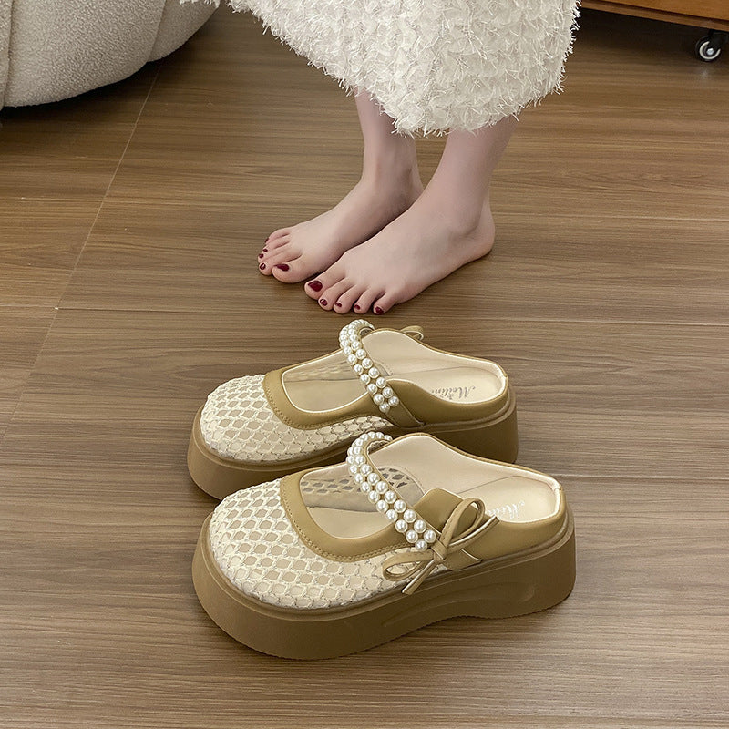 Plateforme Polyvalente Respirant Non-dérapant Casual Slip-on Mules élégants