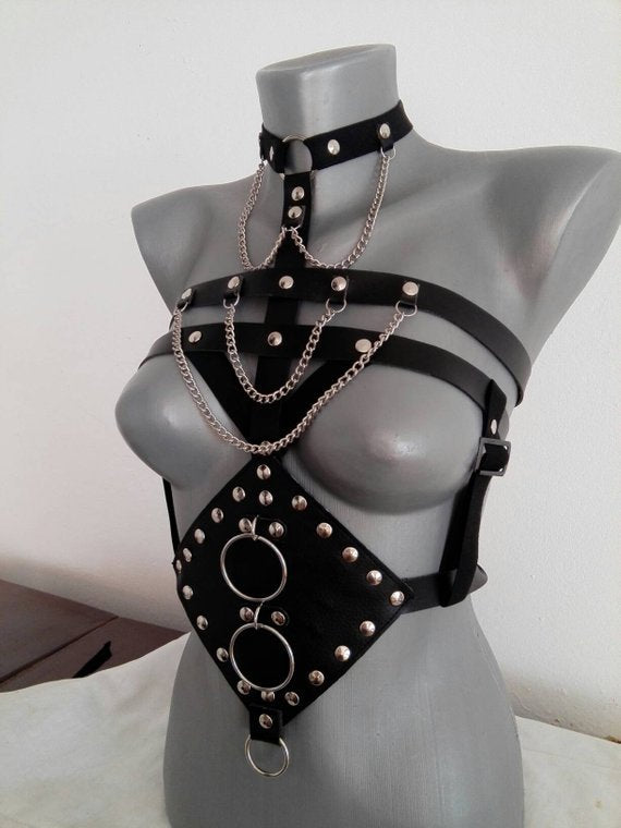 Accessoires de costume de danse en cuir pour femmes