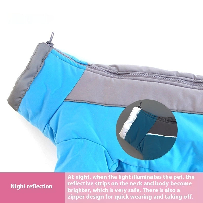 Revêtement en coton velouté en peluche manteau chaud et confortable manteau de chien réfléchissant