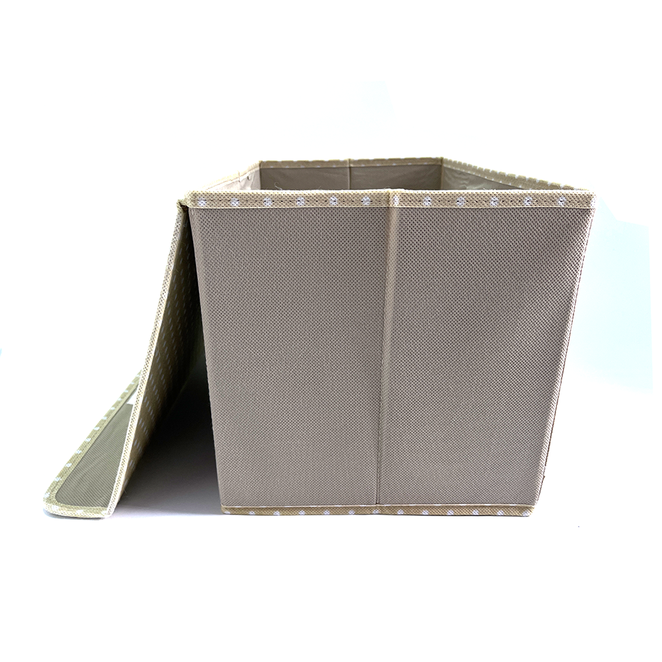 Boîte de rangement pliable en cube de rangement en cube de tissu Organisateur de jouets en cube avec couvercle