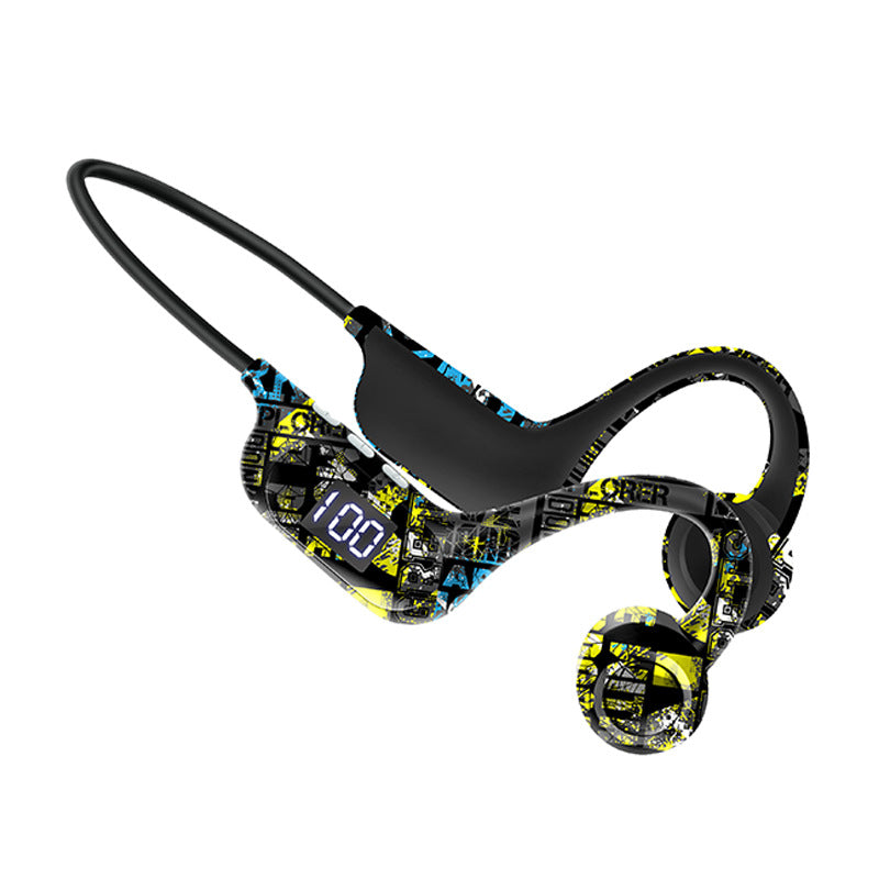 Casque Bluetooth sans fil de conduction d'os Graffiti