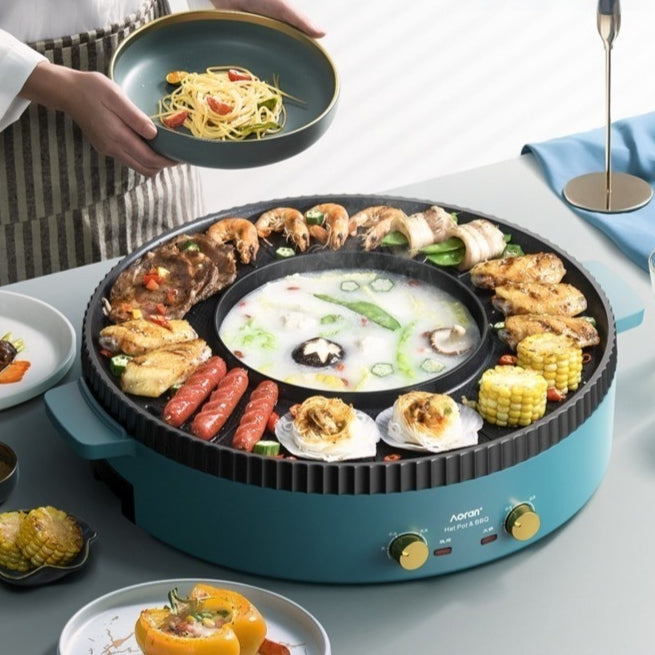 Barbecue électrique Combo Grill pour pot et grille multifonctions