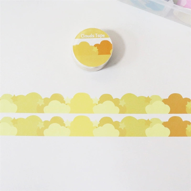 Décor et ruban papier aux étoiles et aux nuages mignons