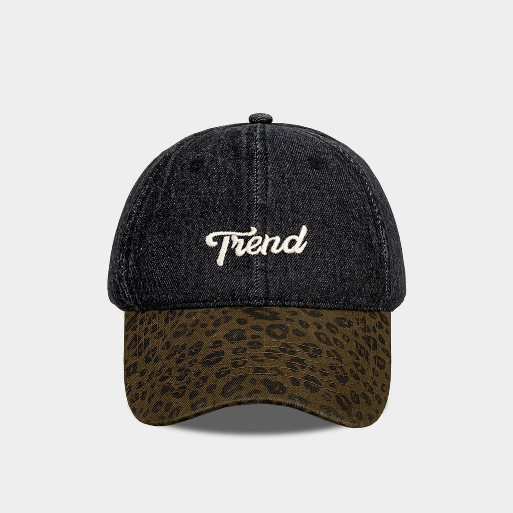 Femmes American-style Leopard Leopard-print Leopard-print Denim Baseball Cap