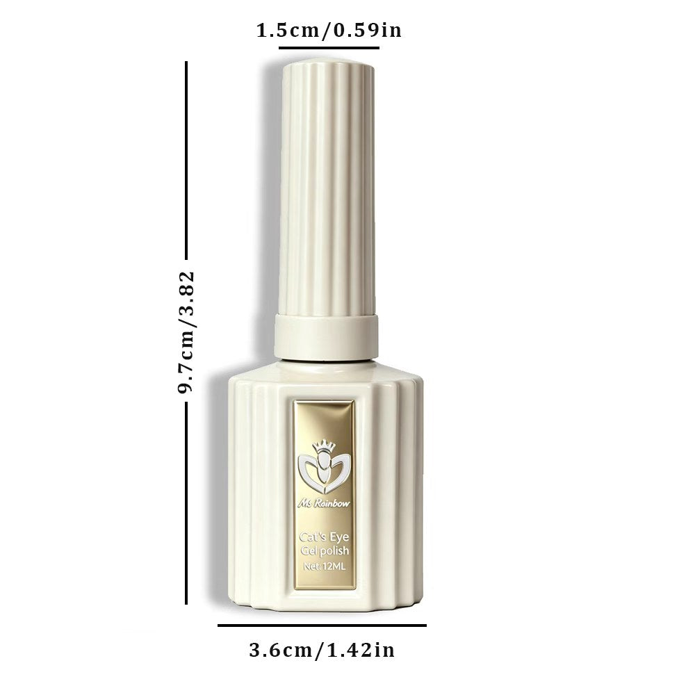 MS RAINBOW AURORA CAT EYE GEL 01 12ML bleu lac Shimmer cristal Chat oeil UV gel de ongles facile M