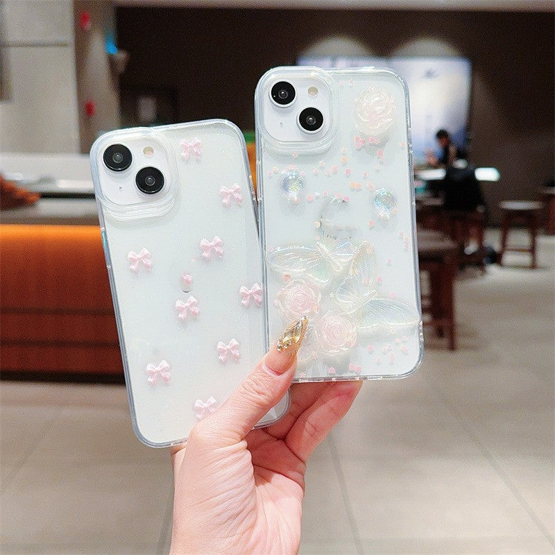 Étui téléphonique japonais et coréen Love Rose
