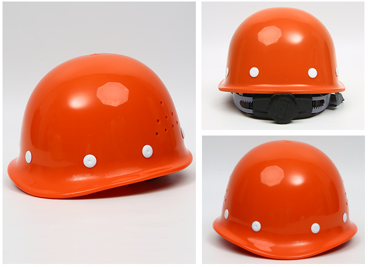 Type d'acier en verre Casque respirant Construction Site Épaisseur Casque anti-smashing