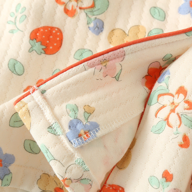 Pyjamas Lapels à la maison, lavés de trois couches