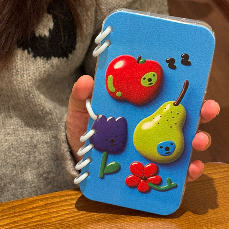 Étui de téléphone à flip de fruits endormis d'origine