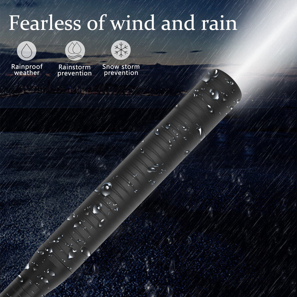 17.3in lampe de poche de torche LED Bright 3 modes Lampe de sécurité d'urgence