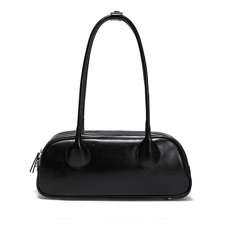 Sac sous-armure en cuir véritable minimaliste pour femmes