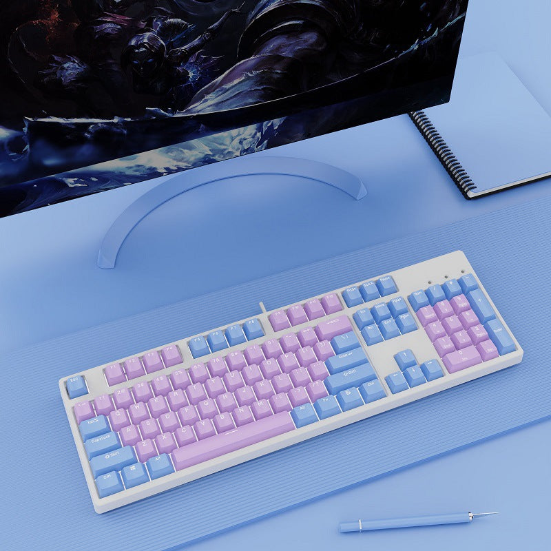 Clavier de deux couleurs Bureau filaire vert noir thé Axis rouge Plug Computer