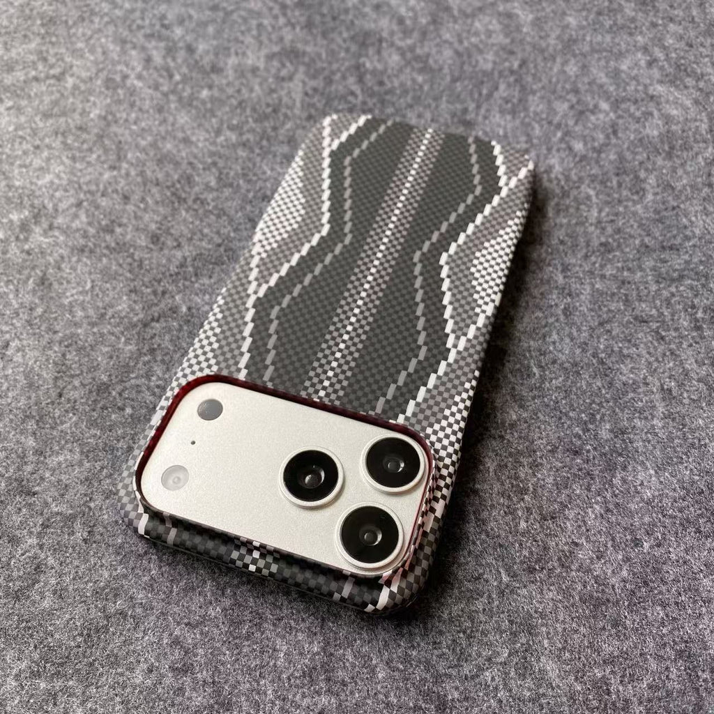 Étui de téléphone à texture kevlar résistant à l'empreinte digitale