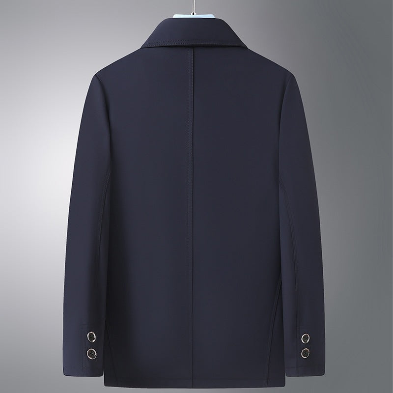 Veste de taille supérieure pour homme Col rond et vieux
