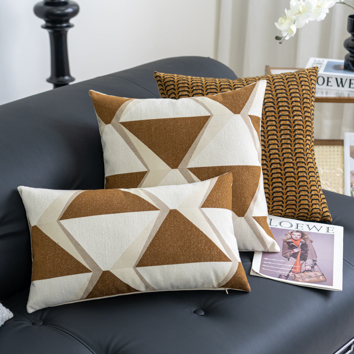 Caramel Canapé Coussin Couvre Jetez Oreiller Dossier Oreiller